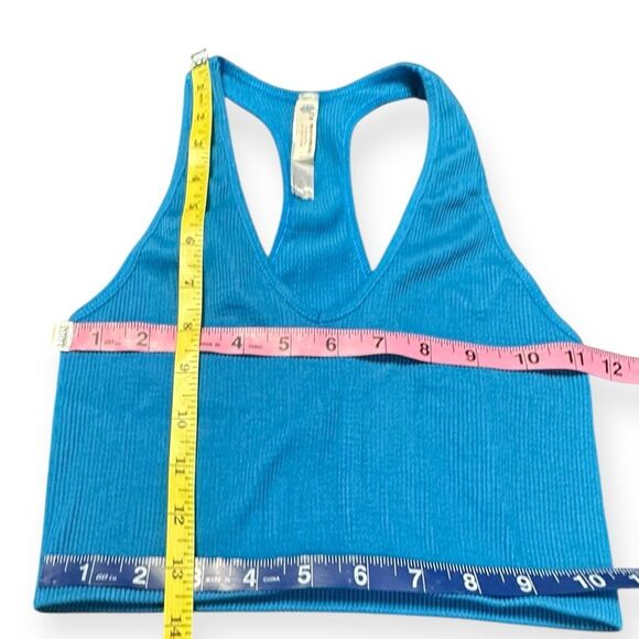 FREE PEOPLE MOVEMENT Women’s Bright Blue Ribbed Free Throw Crop Tank Size XS - Picture 7 of 10
